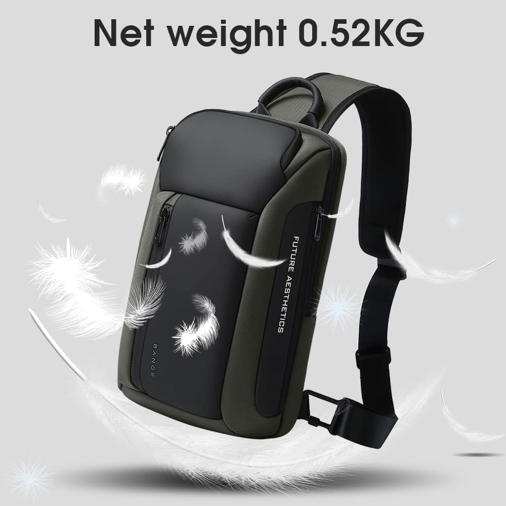 BANGE Sling Bag, Waterproof Men's Chest Bag Shoulder bags Crossbody Sling Backpack for Men… - Image 6